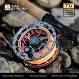 Wildstream TU Series Fly Fishing Reel - CNC Machined 6061 Aviation Aluminum Fly Reel with Two-Way Drag System, Larg | ZHUSROD