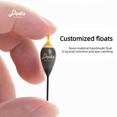 Dodo Works Tanago Micro Fishing Set - Sensitive Nano Floats, Japanese Toray Hand-Tied Line, Triangular EVA Spool & Embossed Tin Box - Professional Small Object Fishing Kit for Stream & Pond