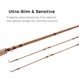 ZHUSROD Handcrafted Bamboo Fly Rod, 2-Section 2Tips Tonkin Cane Fly Fishing Rod with Double Tips, Classic Heritage Tapers (5' to 8'6", 3wt-6wt), Includes Agate Guide & Handmade Bag