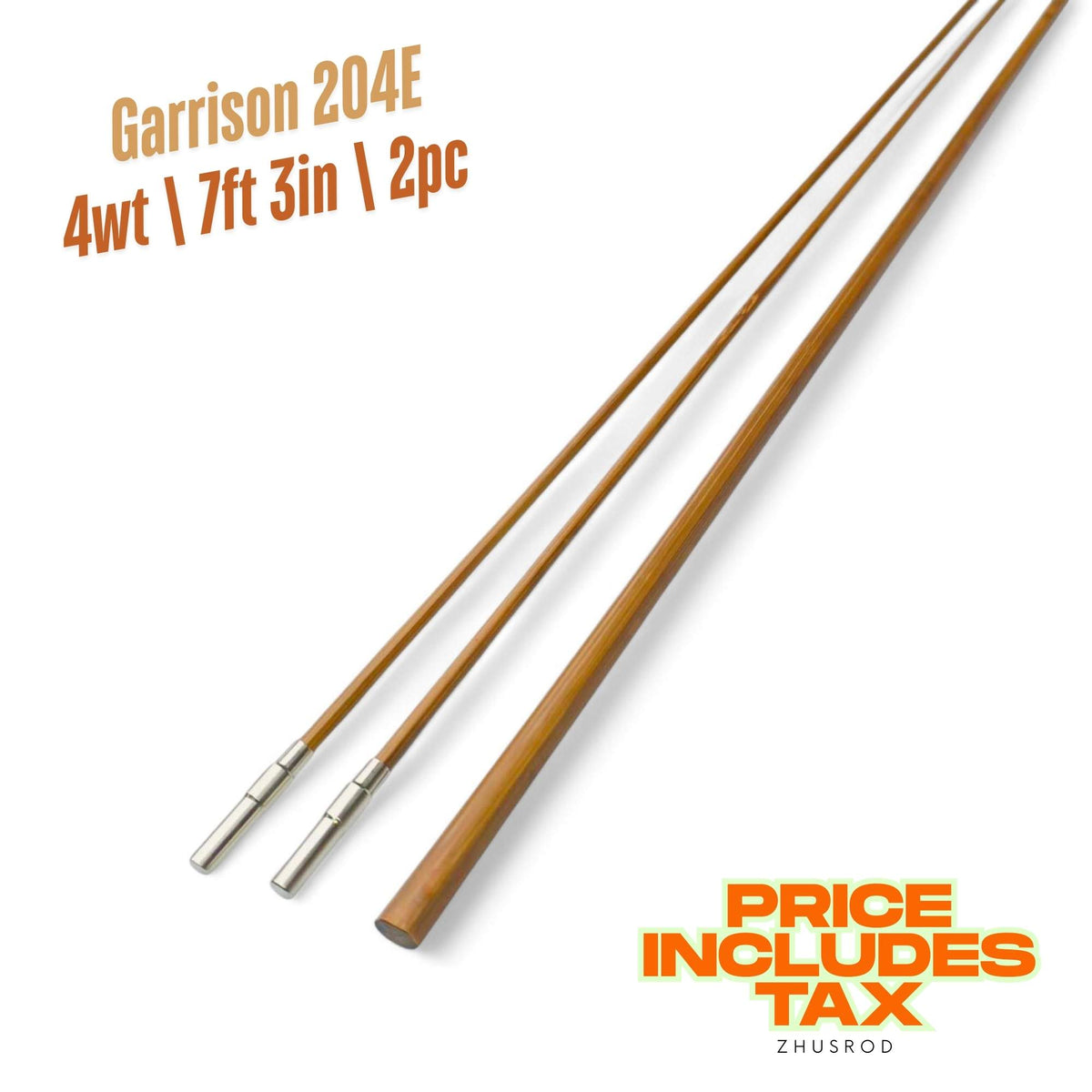 4wt | 7ft 3in  | 2pc | bamboo fly rod blank | Garrison 204E