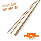 5wt | 7ft 6in | 2pc | 竹製フライロッドブランク | HI Tonka Queen