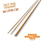 4wt | 7ft 6in | 2pc | 竹製フライロッドブランク | Paul H. Young Perfectionist
