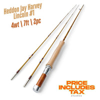 4wt | 7ft  | 2pc | bamboo fly rod | Heddon Jay Harvey Lincoln #1