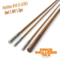5wt | 8ft | 3 st | bambu flugspöämne | Heddon #14 (1-3/4F)
