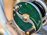 Green-6 | Mother-of-Pearl Inlay Lacquer Fly Reel, Fujian Traditional Craft, Dazzling Luster, Lightweight Corrosion-Resistant Fishing Reel