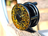 Golden-3 | Mother-of-Pearl Inlay Lacquer Fly Reel, Fujian Traditional Craft, Dazzling Luster, Lightweight Corrosion-Resistant Fishing Reel