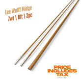 7 vikt | 6 fot | 2 st | bambu flugspöämne | Lee Wulff Midge