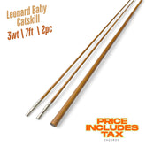 3wt | 7ft | 2ピース | 竹製フライロッドブランク | レナード ベイビーキャッツキル