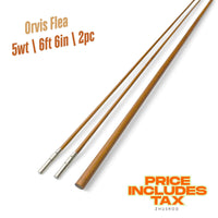 5 viktprocent | 6 fot 6 tum | 2 st | bambu flugspöämne | Orvis Flea