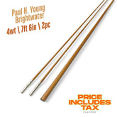 4 viktprocent | 7 fot 6 tum | 2 st | flugspöämne i bambu | Paul H. Young Brightwater