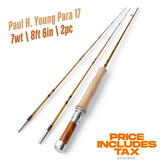 7wt | 8フィート6インチ | 2ピース | 竹製フライロッド | Paul H. Young Para 17