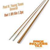 8wt | 8ft 6in | 2pc | bamboo fly rod blank | Paul H. Young Texas General
