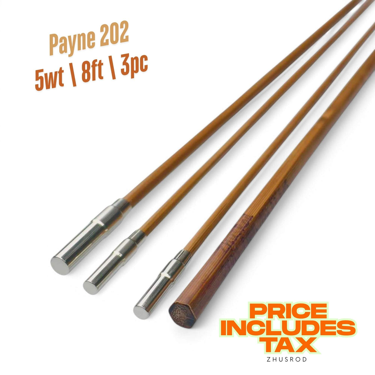 5wt | 8ft  | 3pc | bamboo fly rod blank | Payne 202