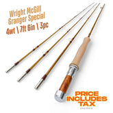 4wt | 7ft 6in | 3pc | 竹製フライロッド | Wright McGill Granger Special
