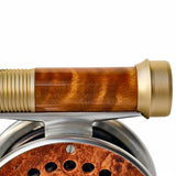ZHUSROD Fly Reel Seat | Solid Wood Body + Gold Anodized Aluminum | Down-Locking Design | 96mm Length | 27g Ultralight