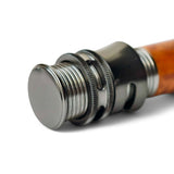 ZHUSROD | Fly Reel Seat | Totem Wood & Anodized Aluminum | Downlocking Design | 96mm Lightweight | 9.5mm Inner Diameter