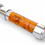 ZHUSROD | Natural Wood + Anodized Aluminum Fly Reel Seat | 100mm Length | Locking Mechanism | Ultralight Design