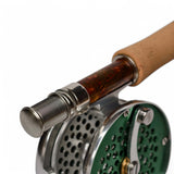 ZHUSROD | Wooden Fly Reel Seat | Dark Grey Anodized Aluminum | Double Locking System | 20g Ultralight