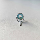 10 mm blå/agat flugspöavskalningsguide/blank nickelsilverram