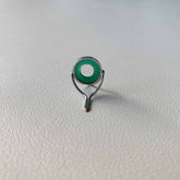 10 mm grön/agat flugspöavskalningsguide/blank nickelsilverram