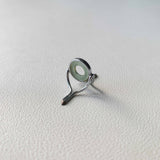10mm Mint Green /Agate Fly Rod Stripping Guide / Bright Nickel Silver Frame