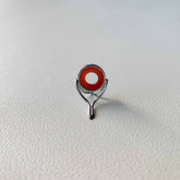 10 mm röd/agat flugspöavskalningsguide/blank nickelsilverram