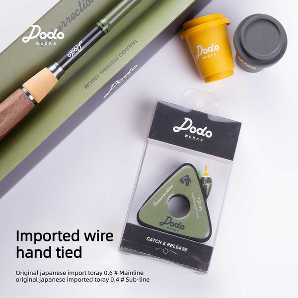 Dodo Works Tanago Micro Fishing Set - Sensitive Nano Floats, Japanese Toray Hand-Tied Line, Triangular EVA Spool & | ZHUSROD