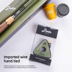Dodo Works Tanago Micro Fishing Set - Sensitive Nano Floats, Japanese Toray Hand-Tied Line, Triangular EVA Spool & Embossed Tin Box - Professional Small Object Fishing Kit for Stream & Pond
