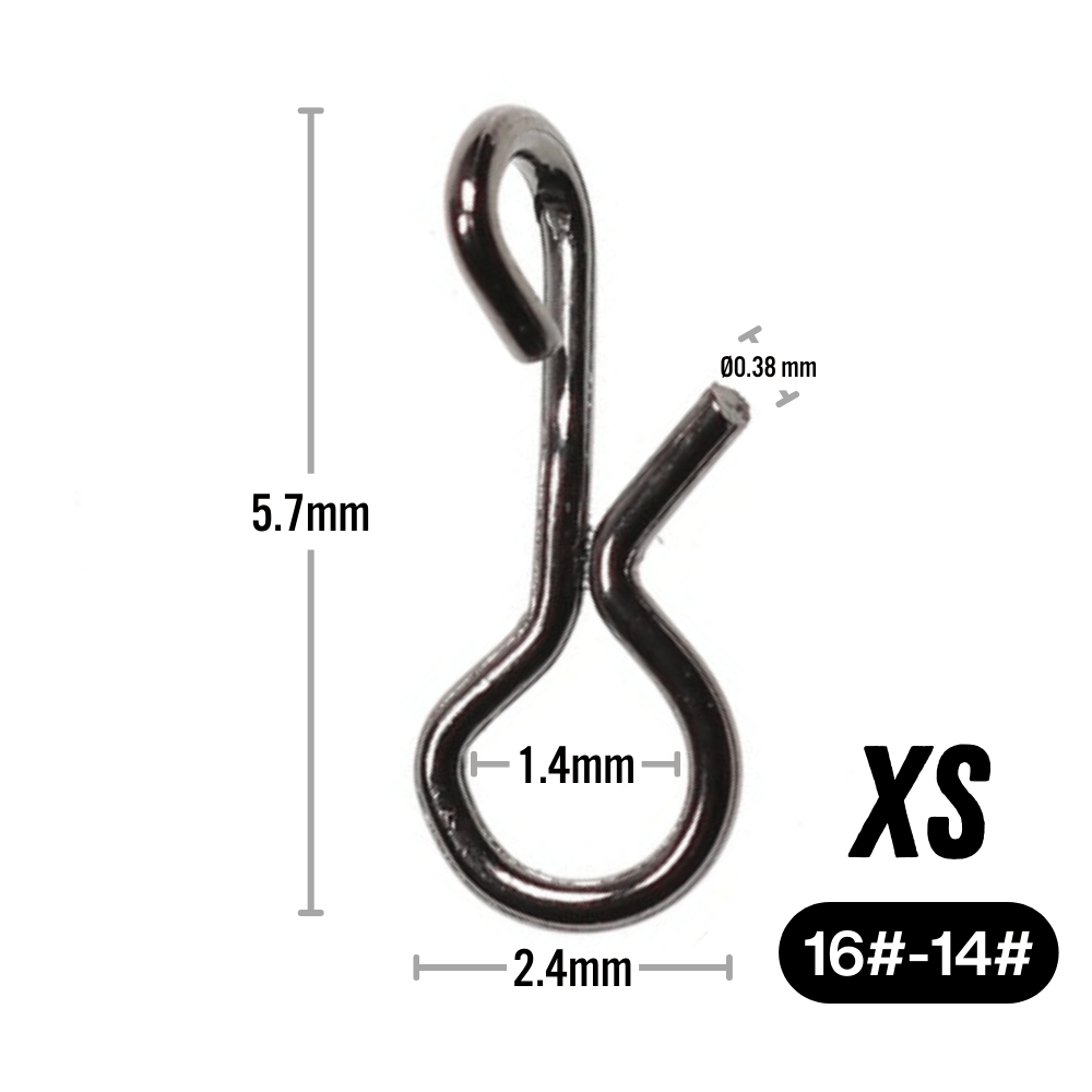 10/50pcs Fly Fishing Quick Snaps, 304 Stainless Steel Fast Change Clips for Flies and Lures, Ultra-Lightweight Nymph & Streamer Snaps, Sizes XS S M L XL