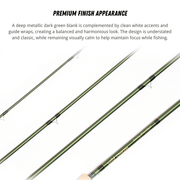WILDSTREAM Rocky Mountain Fly Fishing Rod, 4-Piece Medium-Fast Action Fly Rod, 24T/30T Carbon Fiber Blank with PacB | ZHUSROD
