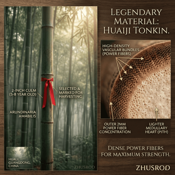 Huaji Tonkin bamboo material for custom fishing rods, high-density power fibers