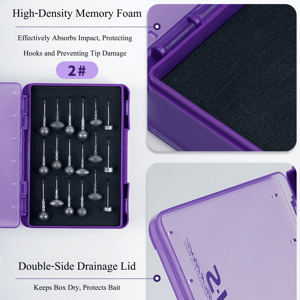N.S Black Hole Fishing Tackle Box Iris Purple Lure Case Organizer Multi-Compartment