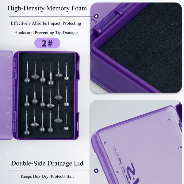 N.S Black Hole Fishing Tackle Box Iris Purple Lure Case Organizer Multi-Compartment