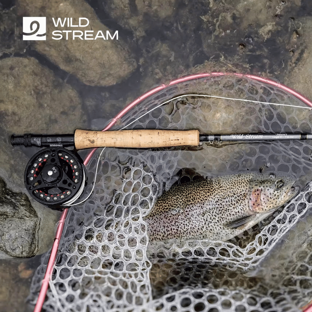 WILDSTREAM Balance Fly Fishing Rod and Reel Combo, 4-Piece 24T+30T Carbon Fiber Fly Rod, Fast Action, SIC Guide Rings, Grade 2A Cork Handle, Complete Starter Kit with Case & Flies (#3/#4/#5/#8 WT) Secondary image