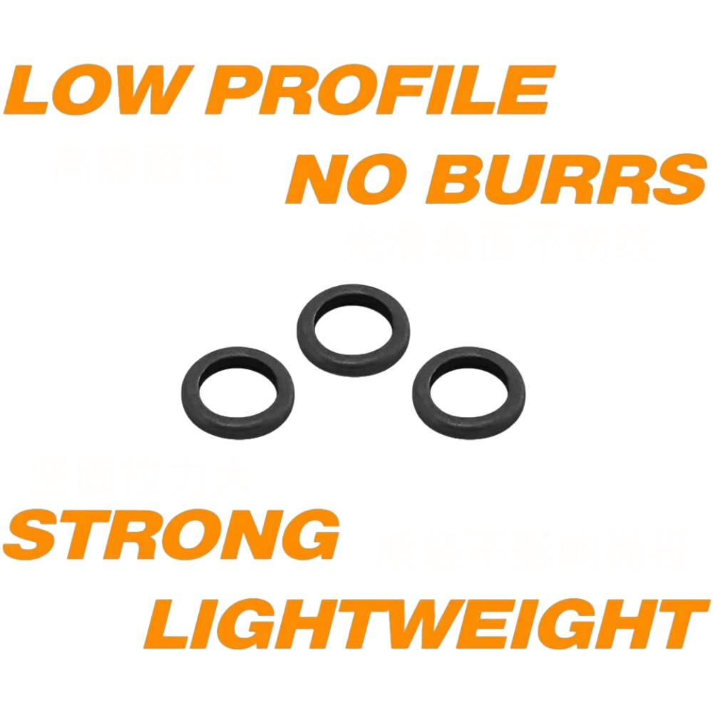 10/20/50 Pack Fly Fishing Tippet Rings - Seamless Nickel-Plated Stainless Steel O-Rings, Ultra-Lightweight Low Profile Connectors for Tapered Leaders (2mm, 2.5mm, 3.1mm) Secondary image