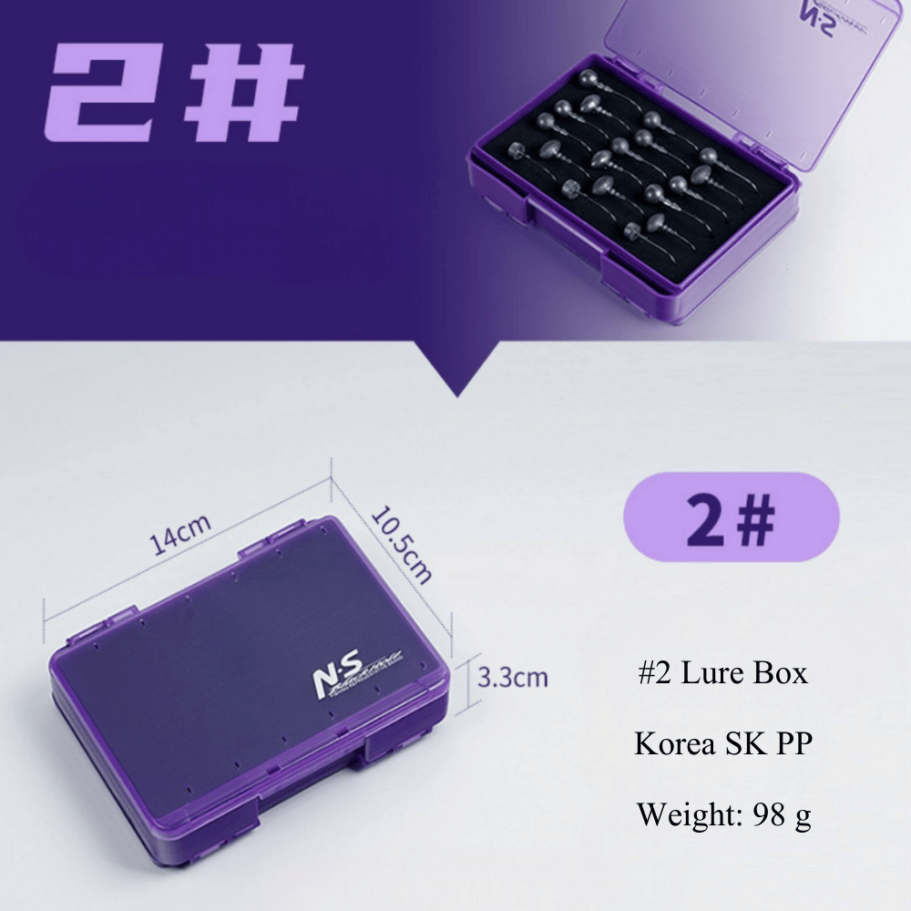 N.S Black Hole Fishing Tackle Box Iris Purple Lure Case Organizer Multi-Compartment - Full View | ZHUSROD