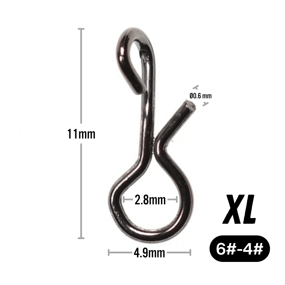 10/50pcs Fly Fishing Quick Snaps, 304 Stainless Steel Fast Change Clips for Flies and Lures, Ultra-Lightweight Nymph & Streamer Snaps, Sizes XS S M L XL