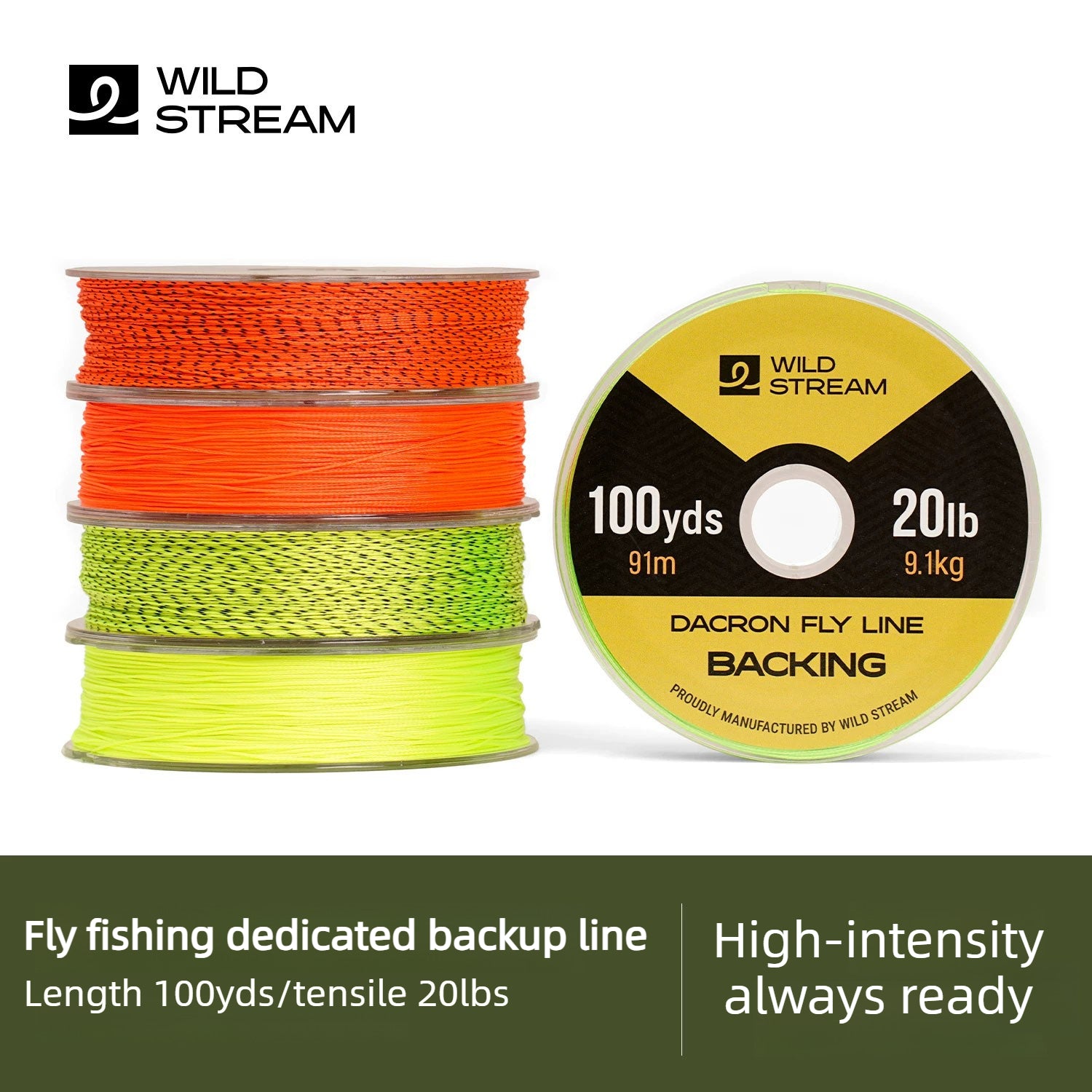 Wildstream fly fishing preparation line fly fishing reel spare filling line backing woven polyester | ZHUSROD Main image