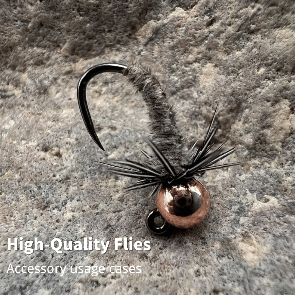 Premium Slotted Tungsten Beads for Fly Tying - Fast Sinking Jig Head Beads for Nymphs, Multiple Sizes (2.8mm-4.6mm) | ZHUSROD