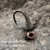 Premium Slotted Tungsten Beads for Fly Tying - Fast Sinking Jig Head Beads for Nymphs, Multiple Sizes (2.8mm-4.6mm) | ZHUSROD