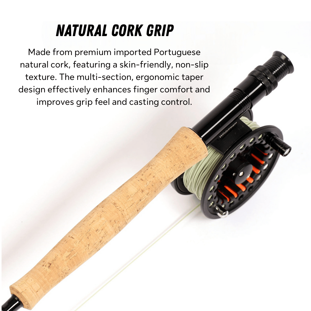 WILDSTREAM Balance Fly Fishing Rod and Reel Combo, 4-Piece 24T+30T Carbon Fiber Fly Rod, Fast Action, SIC Guide Rin | ZHUSROD