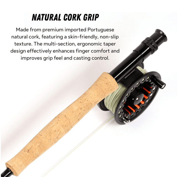 WILDSTREAM Balance Fly Fishing Rod and Reel Combo, 4-Piece 24T+30T Carbon Fiber Fly Rod, Fast Action, SIC Guide Rin | ZHUSROD