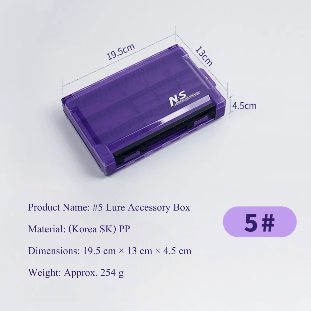 N.S Black Hole Fishing Tackle Box Iris Purple Lure Case Organizer Multi-Compartment