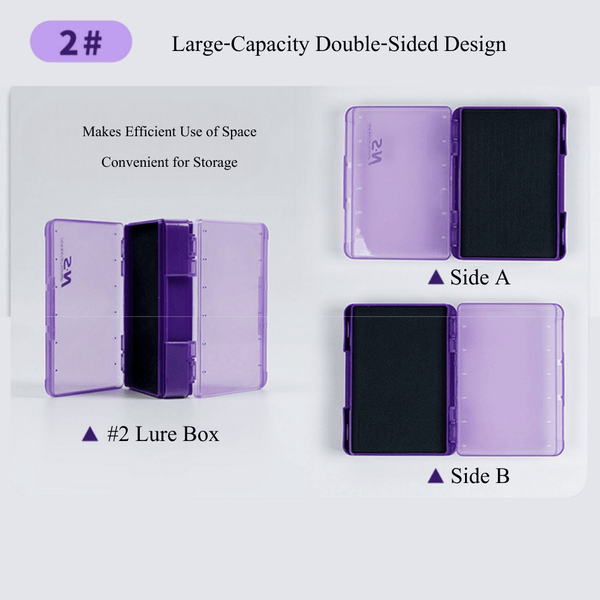 N.S Black Hole Fishing Tackle Box Iris Purple Lure Case Organizer Multi-Compartment - Feature Detail | ZHUSROD