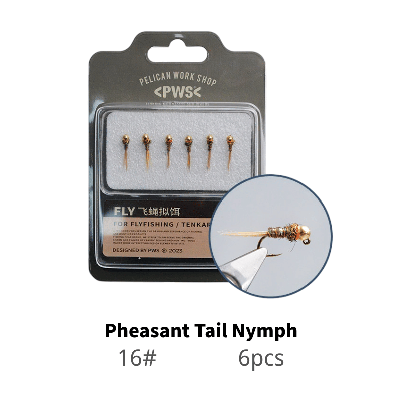 PWS Premium Hand-Tied Fly Fishing Flies Assortment - Dry Flies, Nymphs, Woolly Buggers for Trout Bass Panfish - Tenkara & Fly Fishing Lures Kit #4-#20