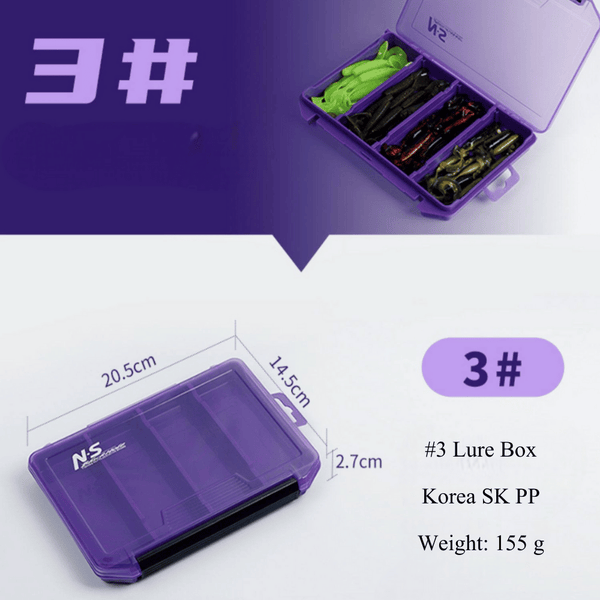 N.S Black Hole Fishing Tackle Box Iris Purple Lure Case Organizer Multi-Compartment
