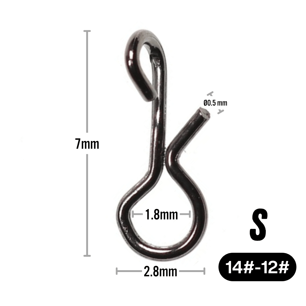 10/50pcs Fly Fishing Quick Snaps, 304 Stainless Steel Fast Change Clips for Flies and Lures, Ultra-Lightweight Nymph & Streamer Snaps, Sizes XS S M L XL