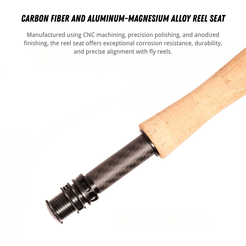 WILDSTREAM Rocky Mountain Fly Fishing Rod, 4-Piece Medium-Fast Action Fly Rod, 24T/30T Carbon Fiber Blank with PacB | ZHUSROD