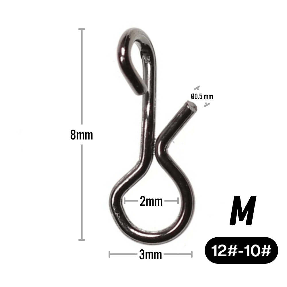 10/50pcs Fly Fishing Quick Snaps, 304 Stainless Steel Fast Change Clips for Flies and Lures, Ultra-Lightweight Nymph & Streamer Snaps, Sizes XS S M L XL