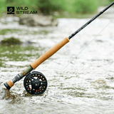Wildstream Horizon Fly Fishing Rod, 40T+46T High Modulus Carbon Fiber, Fast Action 4-Section Stream Rod with 5A Portuguese Cork Handle & Natural Cedar Reel Seat